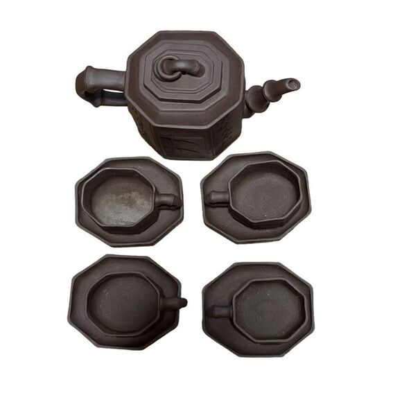 Chinese Yixing Zisha Tea Pot Set - Picture 4 of 16